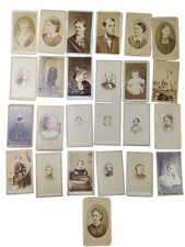 Lot of 25 Vintage CDV Photos 1860s-1870s Michigan Photographers Detroit Adrian picture