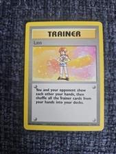 Vintage Pokemon Trainer Card Lass Base Set 75/102 Rare 1999 WOTC picture