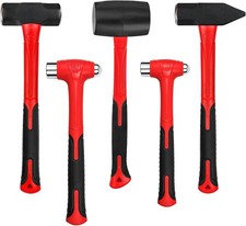 C&T 5-Piece Hammer Set, 16Oz Ball Peen Hammer | 32Oz Ball Peen Hammer | 32Oz Rub picture
