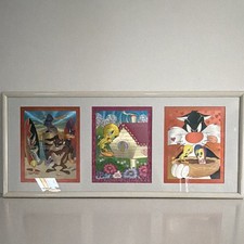 Warner Bros. Looney Tunes Framed Matted Signed Prints Set of 3 Bugs Tweety picture