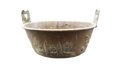 Rare Antique Klaas Dijkstra Sneek Jardinière Pot Copper-Brass Friesche Folk Art picture