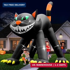 14FT Giant Halloween Inflatable Black Cat, Blow up Halloween Decoration Built-in picture