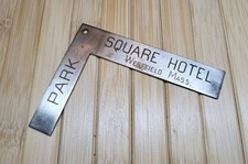RARE VINTAGE WESTFIELD MA. MASSACHUSETTS PARK SQUARE HOTEL FOB KEYCHAIN RULER picture