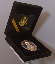 U.S. Air Force USAF Security Police Challenge Coin in Display Case picture