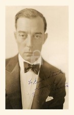 Buster Keaton Signed Autograph RPPC Photo Postcard COPY picture