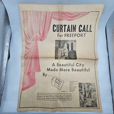 1958 Freeport IL Journal Standard Newspaper/Historic Lincoln-Douglas Comics Ads picture