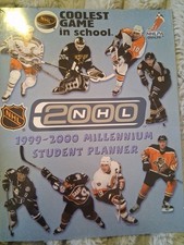This is a vintage 1999-2000 NHL Millennium Student Planner picture