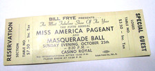 Vint 1964 Gay America Pageant UNUSED Special Guest Ticket Bill Frye Casino Royal picture