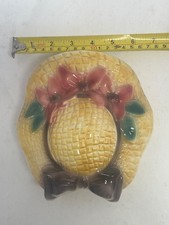 Vintage 1950's Large Hat Ceramic Wallpocket Planter Royal Windsor Spaulding Nice picture