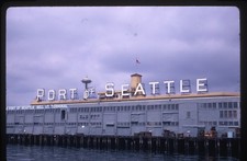 sl26 Slide 1969 Port of Seattle Bell St Terminal Space Needle WA 122a picture