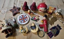 Lot of Various Vintage Christmas Tree Ornaments, 17 pieces (T2) picture