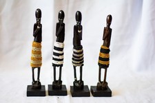 Handcrafted Namji Tribe Wooden Doll – Authentic African Cameroon Sculpture picture