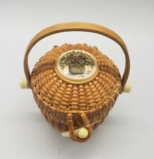 Nantucket Hand Crafted Small Lidded Basket picture