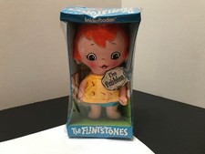 Vintage 1970's Knickerbocker Toys - The Flintstones - Small Pebbles Plush Toy picture