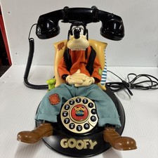 Vintage 1990s Goofy Telemania Animated Talking Telephone Disney -Works Great picture