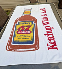Vintage Heinz 57 Sauce Advertising Beach Towel 35x60 Ketchup Promo Retro picture