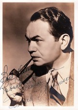 HOLLYWOOD Edward G Robinson Signed & Inscribed B/W PORTRAIT 1930s ORIG Photo 429 picture
