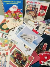 100+ VTG -Now Christmas Ephemera Paper Books Postcards Junk Journal Craft Lot B picture