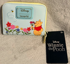 Loungefly Disney Winnie the Pooh Zip-Around Wallet Blue Floral picture