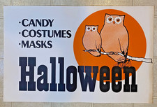 Vintage Ben Franklin 5 and Dime Store Big Halloween Sign 33-1/2