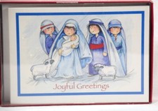 Vintage Joyful Greetings Nativity Christmas Cards 14 Cards Envelopes KMart NIB picture