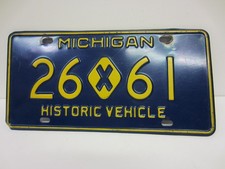 STATE OF MICHIGAN HISTORICAL VEHICLE LICENSE PLATE, NICE picture