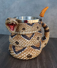 Ferocious Rattlesnake Serpent Snake With Venomous Fangs Drinkware Coffee Mug Cup picture