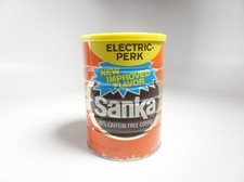 Vintage SANKA COFFEE CAN TIN ELECTRIC PERK 97% CAFFEIN FREE  SEALED  PROP picture