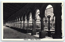 1943 Palermo Monreale Cloister, Sicily, Italy Postcard picture