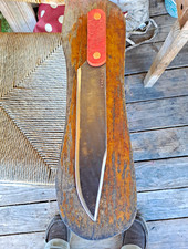 CUSTOM MADE CAMP THROWING LIVE EDGE KNIFE picture