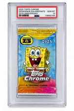 2025 Topps Chrome SpongeBob 25th Anniversary Factory Sealed PSA 10 SLAB picture