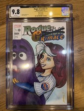 Rogue and Gambit 1 Sketch Cover CGC 9.8 Yellow JSA OA New York Mets Grimace picture