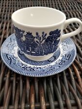 Churchill Willow Cup and Saucer Set England Glossy Mint Condition 5 avail picture
