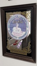 vintage coca cola mirror wall hanging sign picture