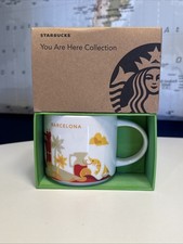 Starbucks Barcelona You Are Here YAH 14 oz Coffee Mug Spain w/ Original Box picture