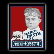 Cincinnati Motor Speedway w. Dario Resta NEW LED Hanging Lighted Sign: 18x23