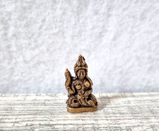 Hindu Goddess Naga Kanya and Mariamman Gold Brass Worship Puja Carry Mini Size picture