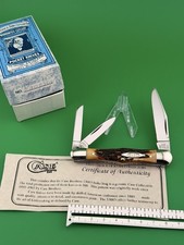 1994 Case Classic  53083 Raised Oval Stag Whittler Original Box/COA picture