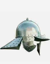 Antique Medieval Warrior Winged Viking Helmet Steel Armor w/ Leather Liner Cospl picture