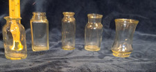 Lot of 5 Vtg Clear Glass Bottles Owens-Illinois Duraglas Mini Apothecary Jars picture