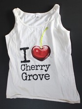 I Love Cherry Grove Vintage Gay Tank Top Gildan Softstyle M LGBTQ Fire Island picture