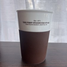Starbucks Coffee Travel Cup To Go 8 oz RARE 1971 First Starbucks picture