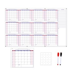 Large Dry Erase Calendar For Wall 12-Month Erasable& Reusable Laminated Calendar picture
