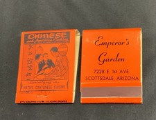Vintage 1050s Emperor’s Garden Chinese Restaurant Matchbook Scottsdale AZ Lot 6 picture