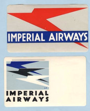 IMPERIAL AIRWAYS  AIRLINE BAGGAGE LABEL  Gb-50   GB -62  GREAT  BRITAIN ..m, nh picture