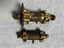 Antique 1890'S Circa Straight Pull Fix Gear Rear 32 Hole / Front 28 Hole Hubs picture