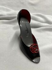 Decorative Shoe- Black with Red Rose Toe picture