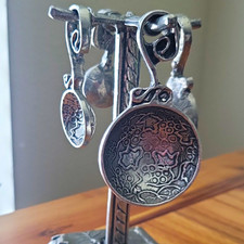 TW Pewter Co Pewter  Measuring Spoons with Stand picture