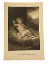 Antique Unframed Religious Print Child Jesus Vintage France picture