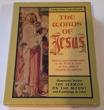 MINT WWII Era 1943 Words of Jesus Book Gilbert James Brett Original Box & Flag picture